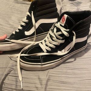 Black and white vans hi tops - M6.5/W8